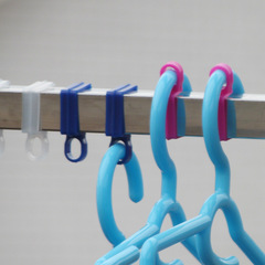 BG54單用25mm方形方管防風扣 防風鈎陽台曬衣架配件塑料掛衣勾40