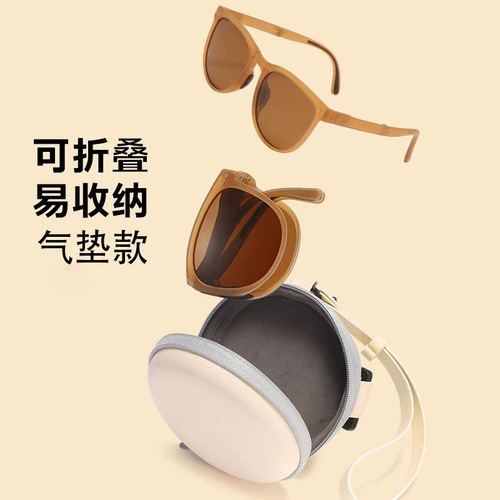 New style polarized folding sunglasses with spring legs for women, celebrity glasses for men, personalized polarized anti-UV sunglasses