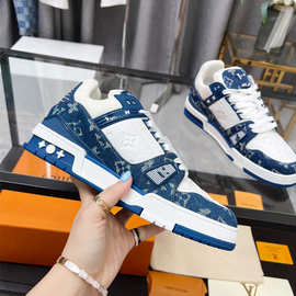 欧货潮鞋广州高版本驴家trainer运动休闲鞋百搭真皮板鞋男女同款