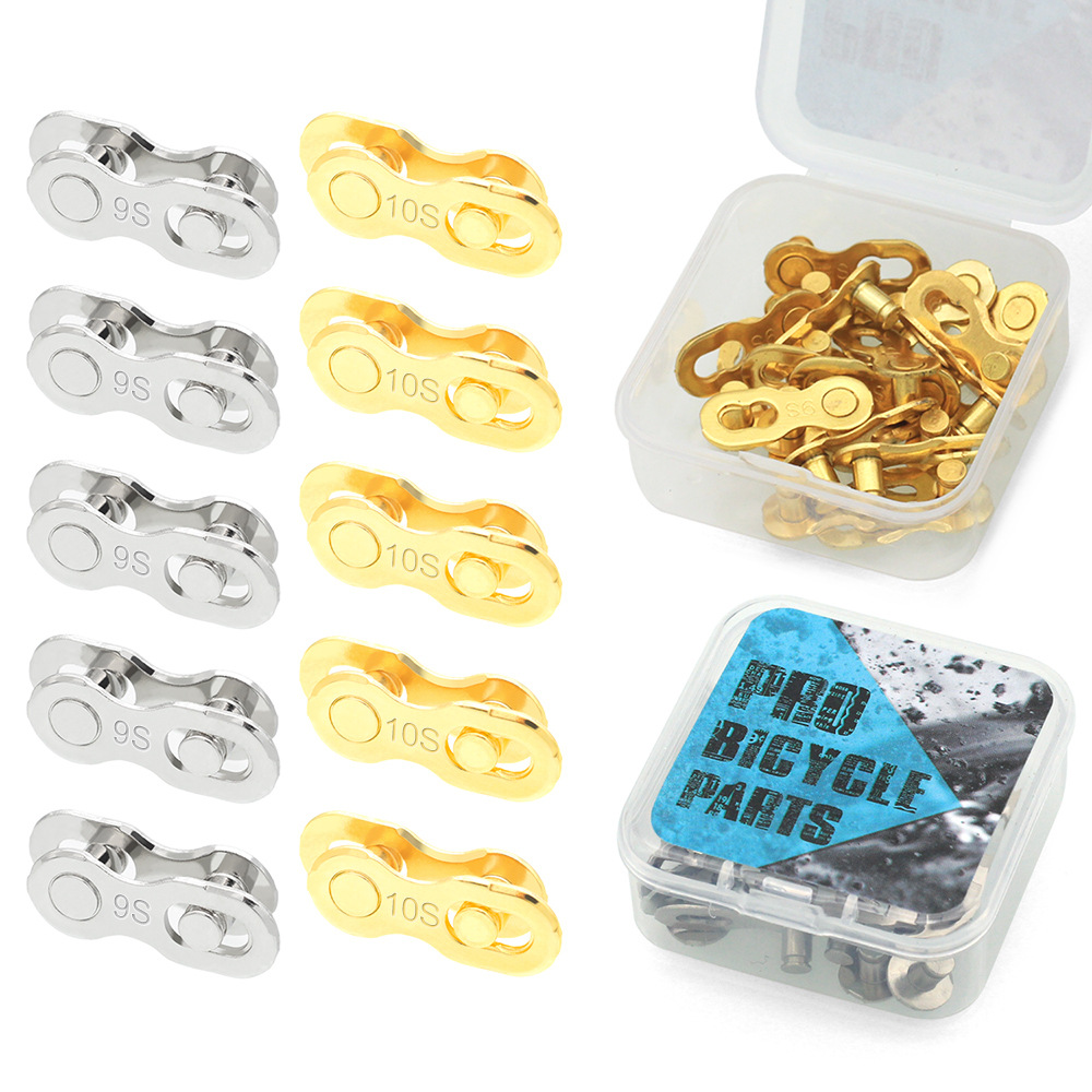 Mountain bike electroplating chain magic buckle 8/9/10/11/24/27/12 speed chain Quick release buckle boxed