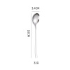 Cross -border wholesale 304 stainless steel knife fork spoon Korean western meal with cattle row dessert dessert spoon dessert fork