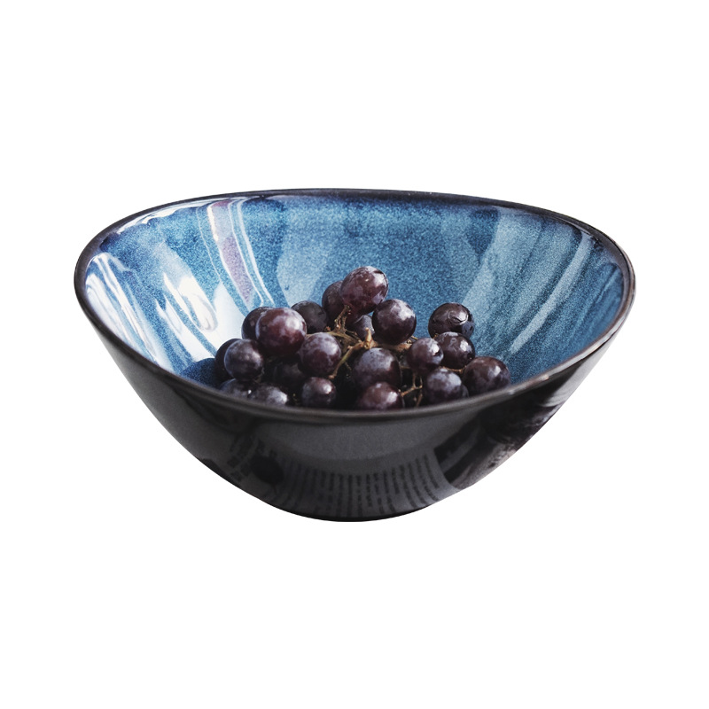 INS japonés retro horno de cerámica transfronteriza hogar tazón ensalada de frutas tazón de sopa tazón de arroz tazón de fideos restaurante Tazón