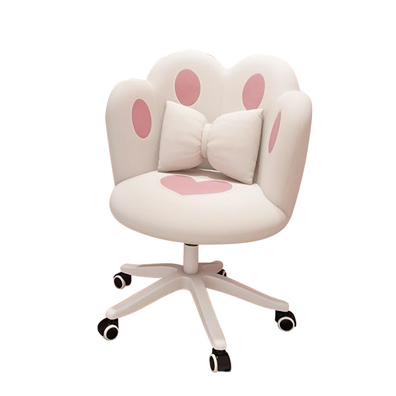 Dormitorio de estudiantes garra de gato silla de computadora silla de escritura de espacio pequeño silla de maquillaje confortante