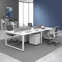 職員辦公桌簡約現代46人屏風工作位卡座員工電腦桌椅組合家具