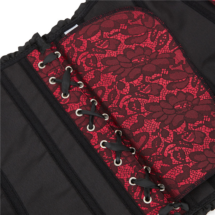 Carmesí bordado de encaje corte de belleza cuerpo de soporte de pecho cintura cinturón chaqueta Aliexpress suministro transfronterizo