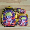 Naruto schoolbag+meal bag+pen box
