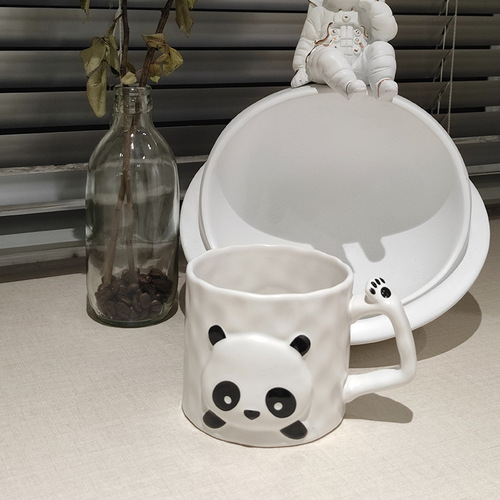 Nordic Creative Ceramic Mug Cute Cartoon High-Quality Home Coffee Cup Panda Breakfast Cup Tea Cup