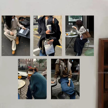 韩系松弛感ins风穿搭海报墙贴秋冬服装店工作室背景墙装饰画拍照