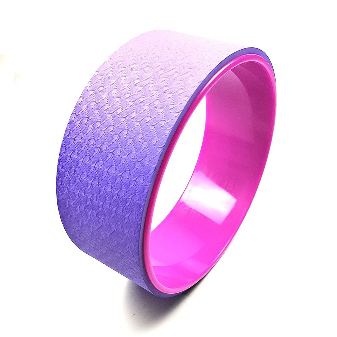 32CM 클래식 요가 휠-로즈 레드 + 퍼플