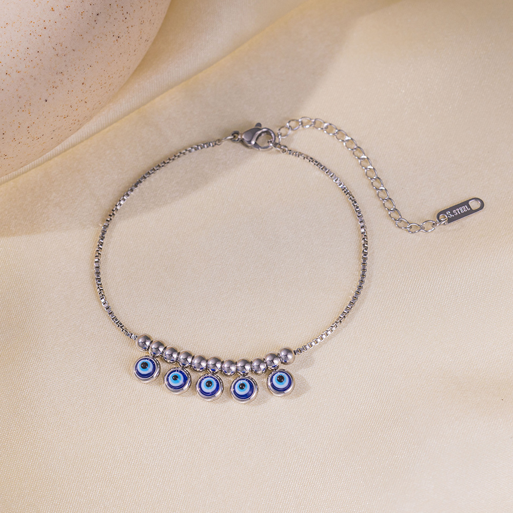 Pulsera de Acero de Titanio de Dongguan, Estilo Europeo y Americano, Diseño de Doble Cadena con Cuchillas, Exagerada, Hip-Hop, para Otoño e Invierno, No se Destiñe, para Mujer