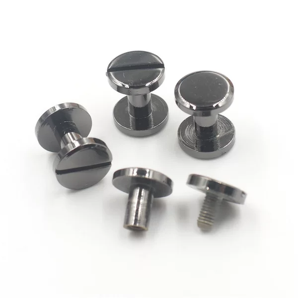 Black Gun Color Binder Screws for Photo Albums, Gold Ledger Screws for Ledger Binding