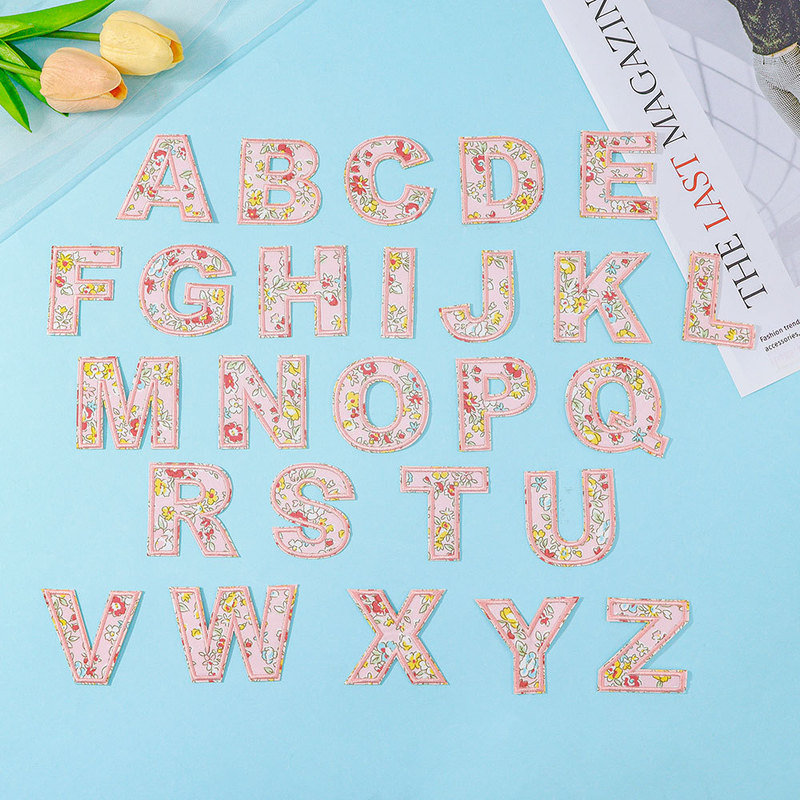 Name Sticker Embroidery Can be Sewed Letter Embroidery Sticker Applique Embroidery Cloth Sticker Patch No Sewing Washable