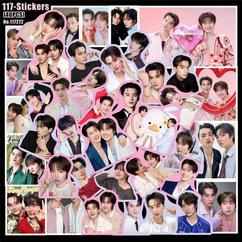 40 Human-Shaped Stickers of Thai Star Joongdunk 4Eve, Luggage Stickers, Waterproof Notebook Stickers