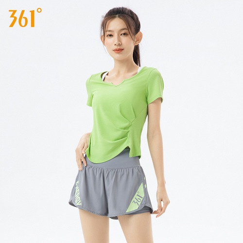 361 sports suit women's summer breathable clothing morning running fitness clothing women's running yoga clothing suit women
