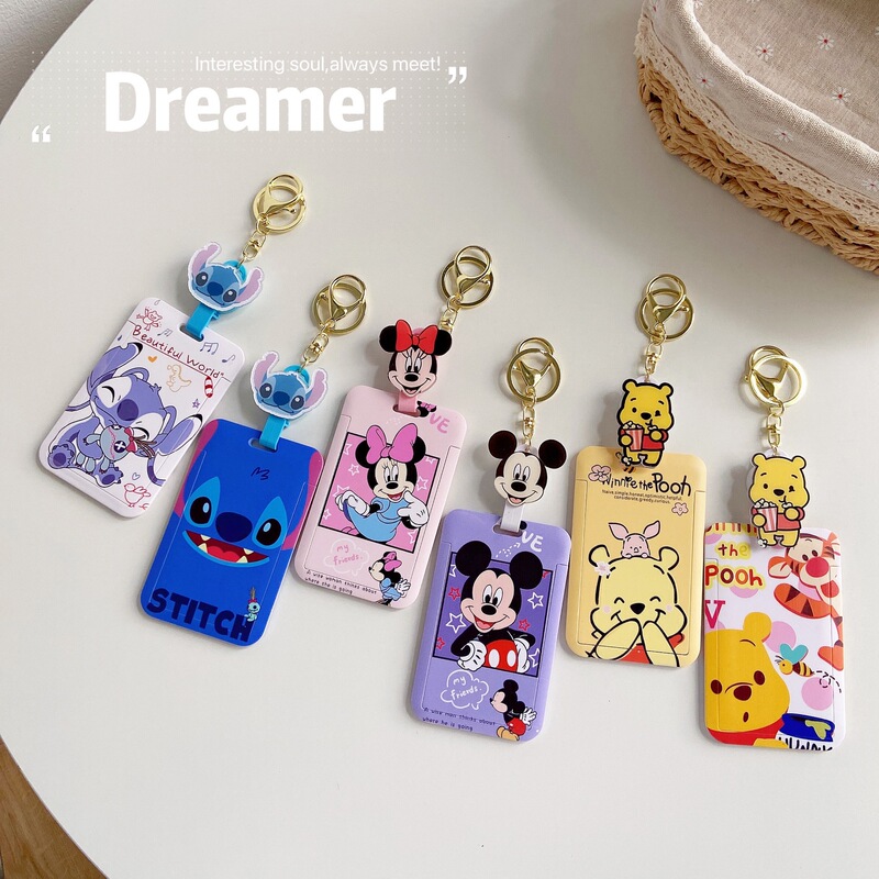 Mickey Mouse Honeypot Bear Student Meal Card Bus Card Access Card Set Subway Octopus Anti-Lost Card Bookbag Buckle Pendant Mickey Mouse Honeypot Bear Student Meal Card Bus Card Access Card Set Subway Octopus Anti-Lost Card Bookbag Buckle Pendant