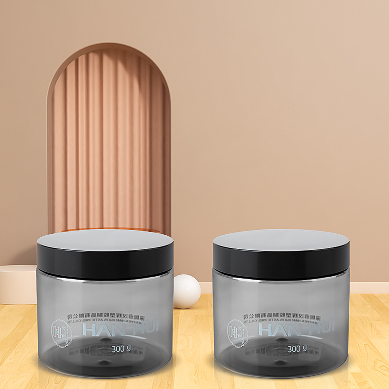 300毫升膏霜发膜面膜分装罐 300g化妆品广口瓶pet塑料罐透明瓶子