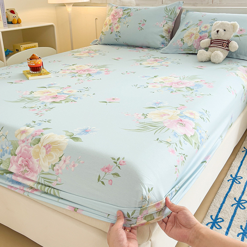 2025 nueva sábana de algodón pequeña fresca funda protectora de colchón de algodón de una sola pieza cubierta de cama para niños dormitorio 2025 nueva