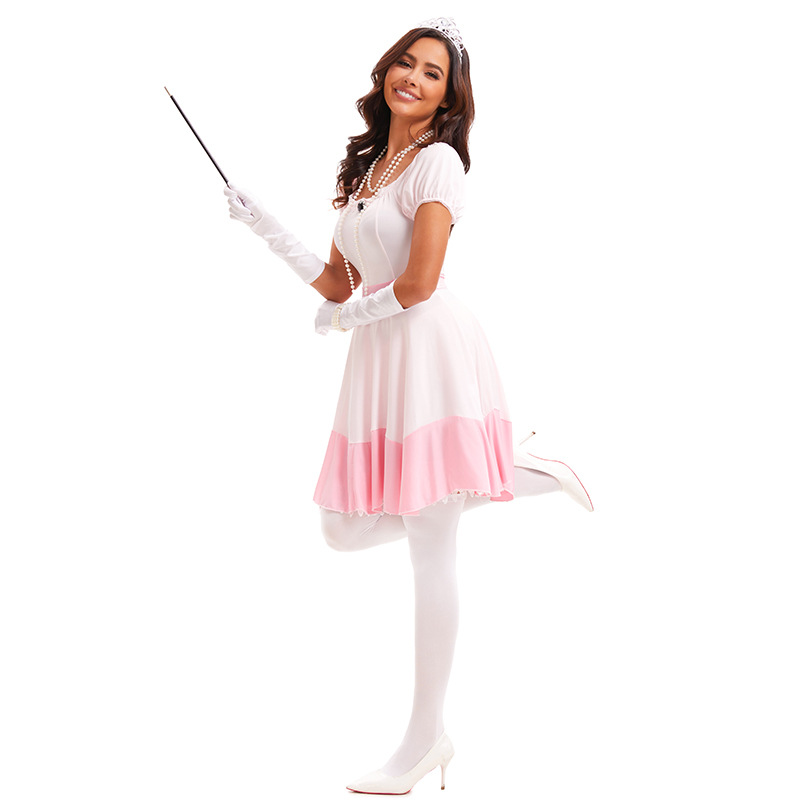 Disfraz de Halloween Princesa rosa Cuentos de hadas Traje de rol Club nocturno Traje de cosplay Uniforme al por mayor