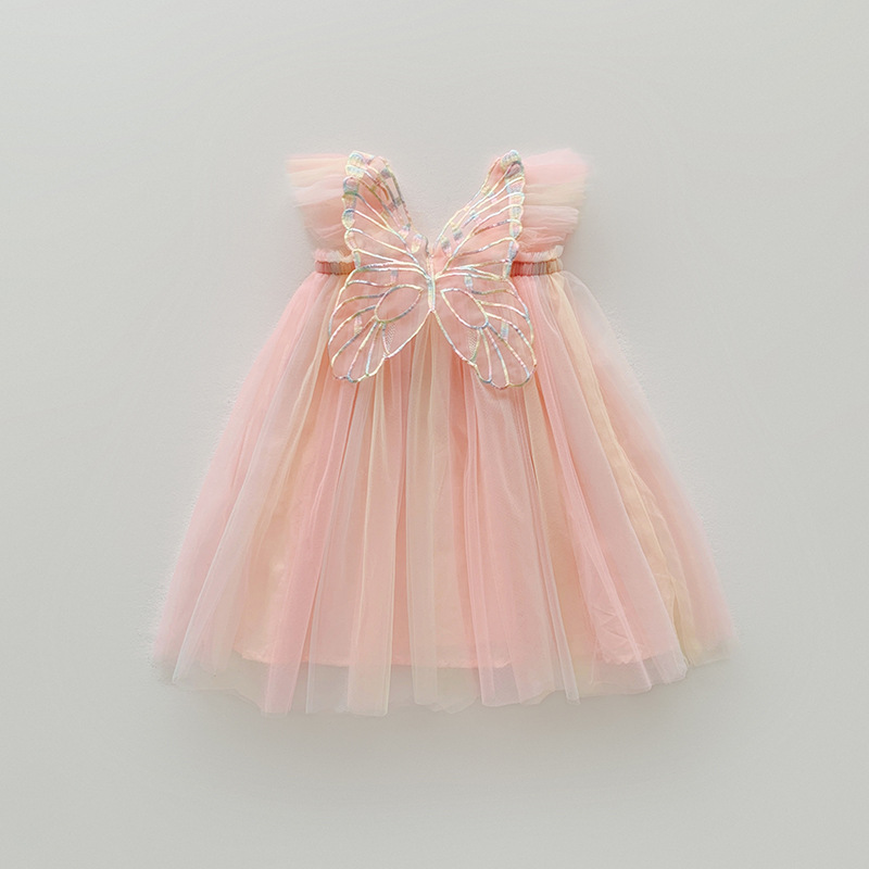 Princess Colorful Nylon Girls Dresses display picture 8