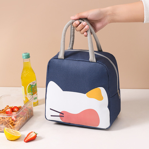 Japanese cartoon lunch box bag children's thermal bag primary school students lunch box lunch bag Oxford cloth lunch bag