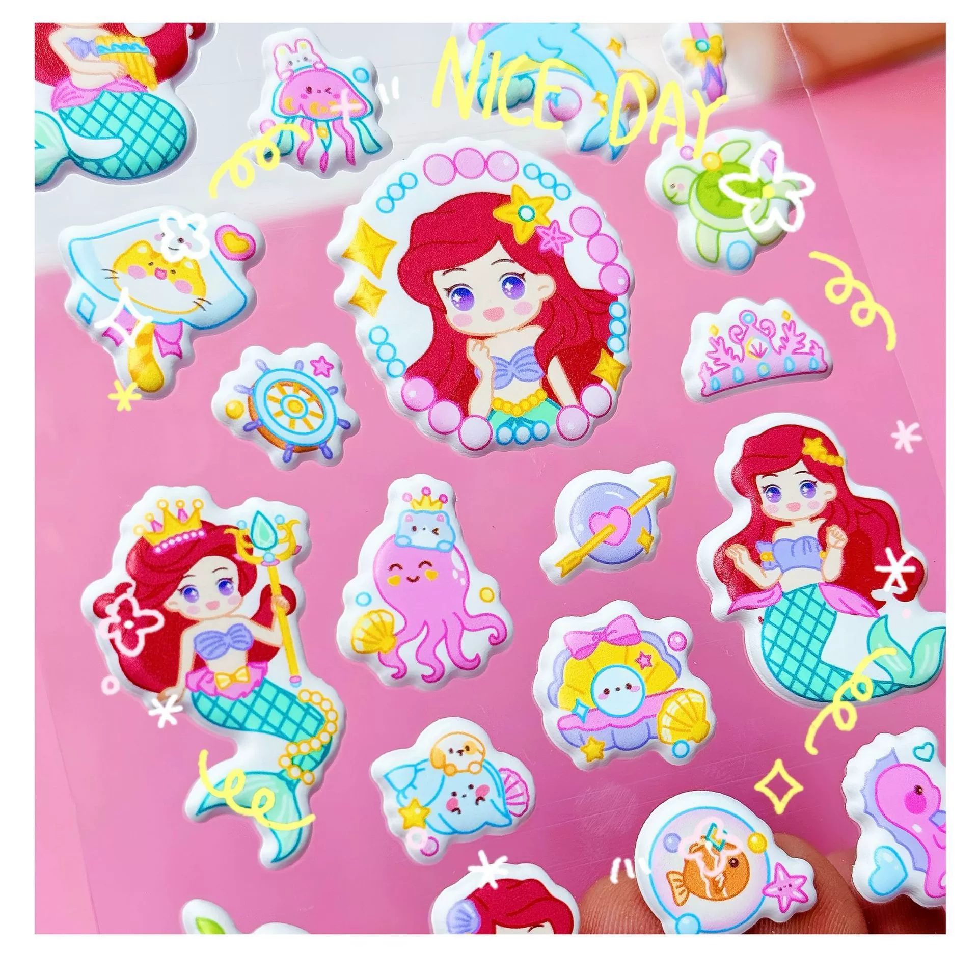 Eva, three dimensional cartoon sticker for princess for men and women, children's stationery, stickers, “Frozen”, 3D