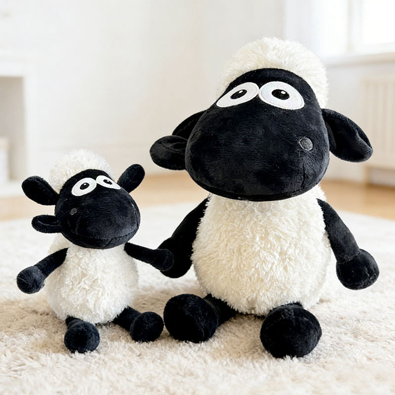 吐舌肖恩羊公仔可爱小羊玩偶毛绒玩具儿童陪伴玩偶小绵羊年礼物女