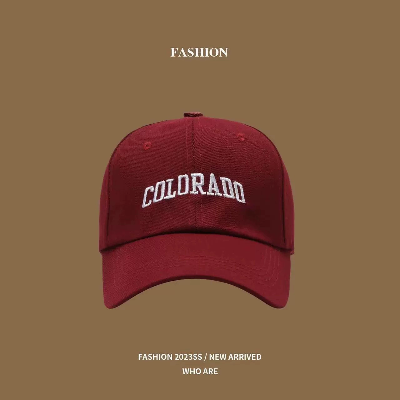 Baseball cap with embroidery, adjustable one-size, washed cotton look, multi-color options