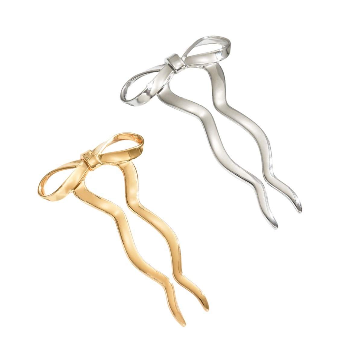 Comercio exterior nuevo clip de cabello de arco mujeres estilo minimalista estilo de alta sensibilidad joyería de cabello 2024 nuevo cabello enrolado joyería