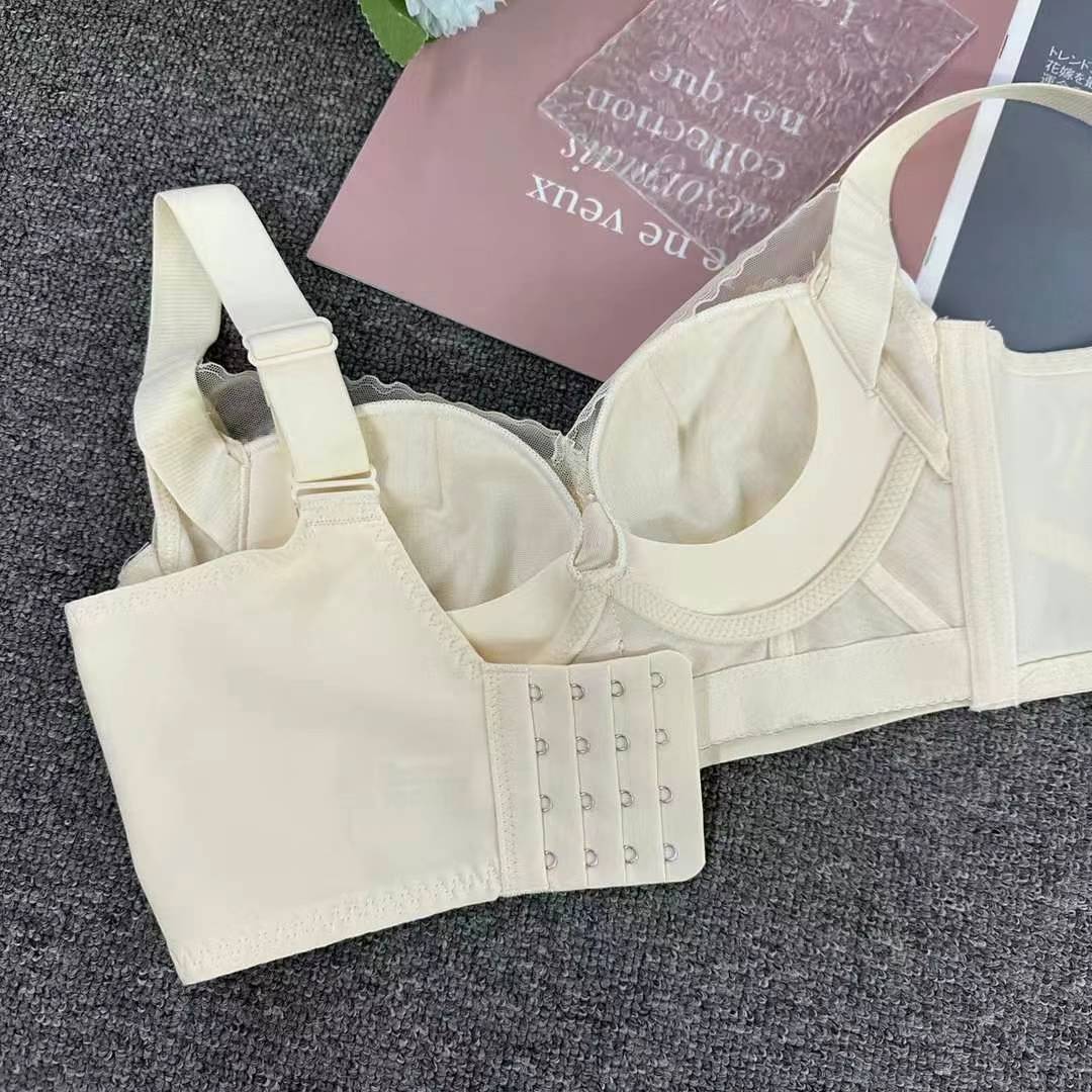 Bréster de alta calidad estilo de encaje jacquard transpirable ajustable confort lateral plegable ropa interior de botón múltiple