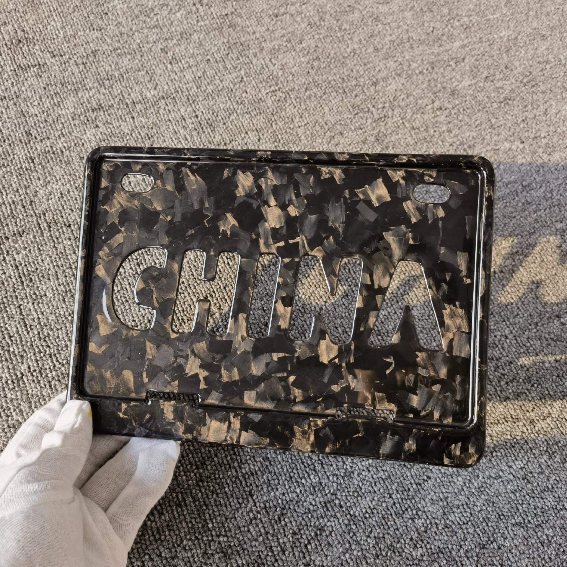 License Plate: Yamaha Nömrə qabı - motorcycle-molded-dry-carbon-forged-snowflake-carbon-no-label-universal