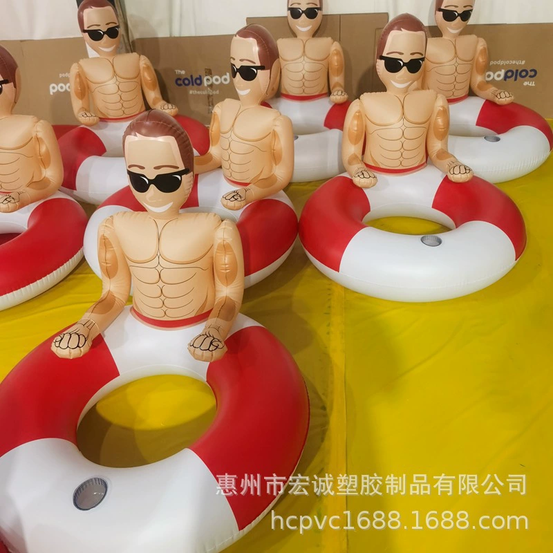 Новое надувное кольцо для плавания через границу, мускулистое кольцо для плавания с подлокотником для взрослых, утолщенное надувное кольцо для плавания с подлокотником, плавающее кольцо