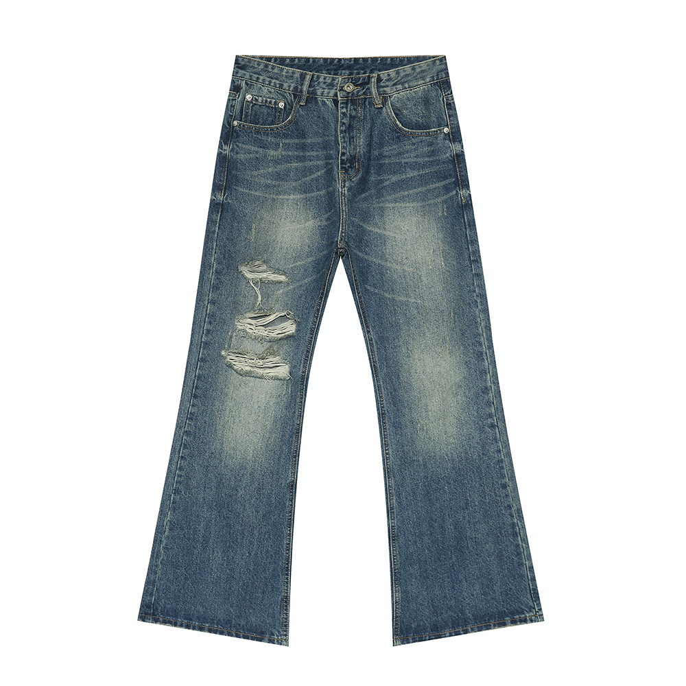 MTLCLOTHESMen's Clothing|Spring American Style Cool Ripped And Worn Design Distressed Jeans