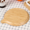 Single -layer round belt small handle wooden tray afternoon tea subtita cakes Nut snack disk fruit plate dinner plate