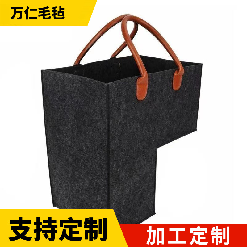 跨境供应毛毡楼梯包手提收纳筐大容量可折叠方形家居玩具家用脏衣