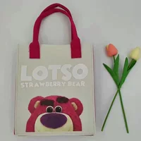 Festive red linen bag, storage system, Birthday gift