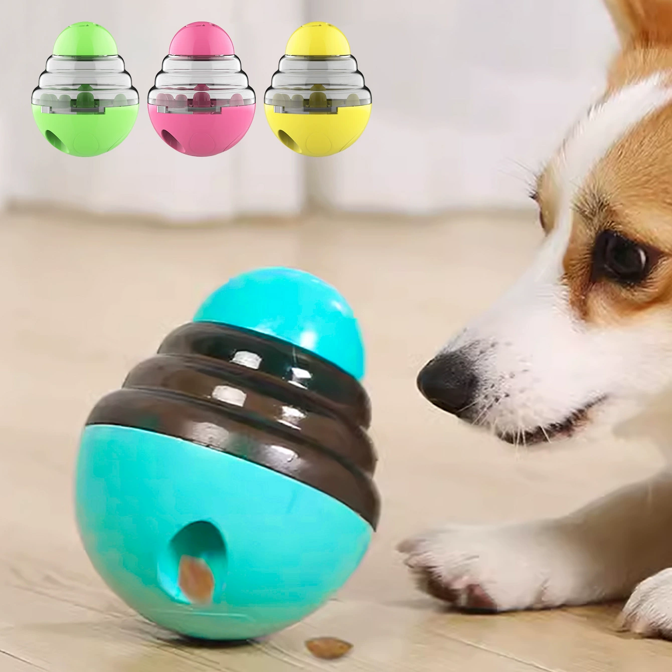 Товары для домашних животных Amazon Новый шарик утечки игрушек для собак Утечка игрушек для домашних животных Стакан для медленной еды