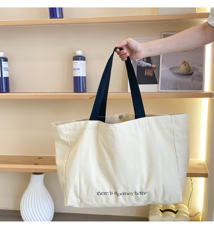Große Damen Tragetasche Aus Canvas Schultertasche Lässig_voghion.com