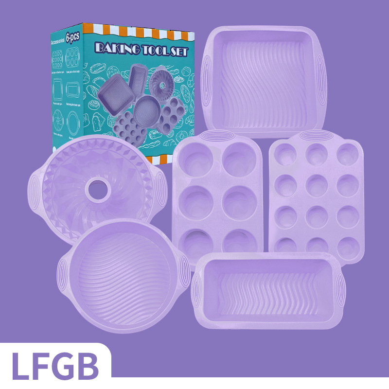 Herramientas de hornear molde de pastel de silicona molde de pastel redondo Qi Feng pan tostado para hornear traje de grado alimenticio