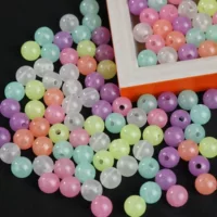 100 шт./Упак. 10 мм светящийся детский браслет DIY из бисера пластиковый Желейный Цвет светящиеся бусины ювелирные аксессуары