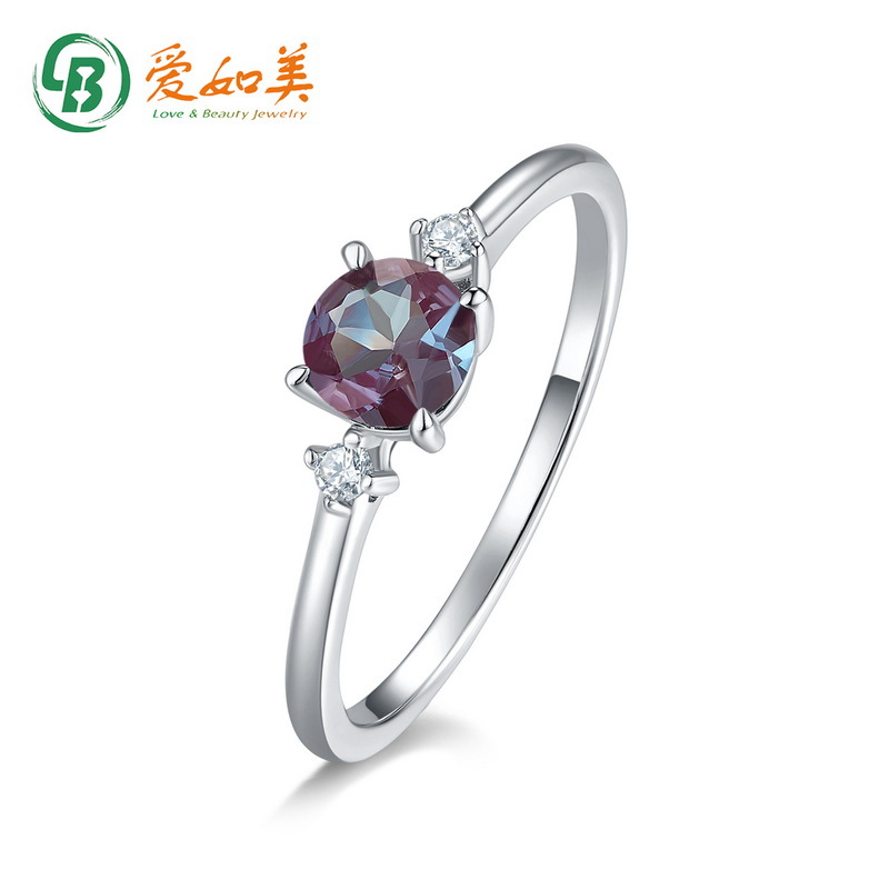 Cross-border new fashion Alexander stone ring women's simple geometric Joker exquisite ring wholesale