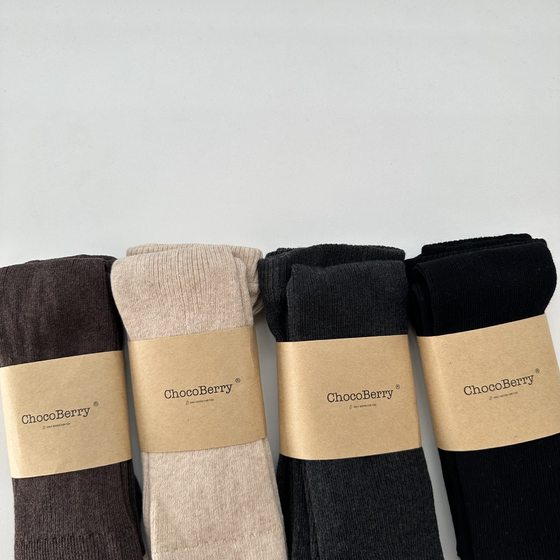 Korean version of autumn and winter children's tight siro spinning leggings girls slim pants knitted pants cotton nine-four colors