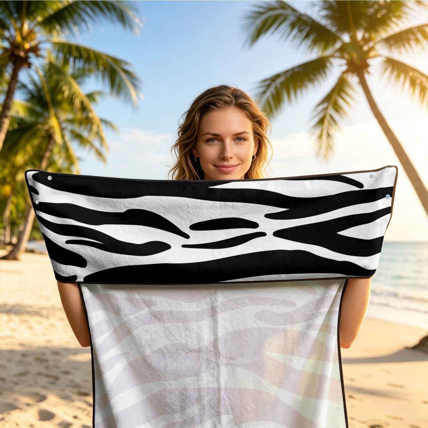 2-piece dual-use car seat cover, ultra-fine fiber, can be used as a beach towel, printed car protective seat cover 13