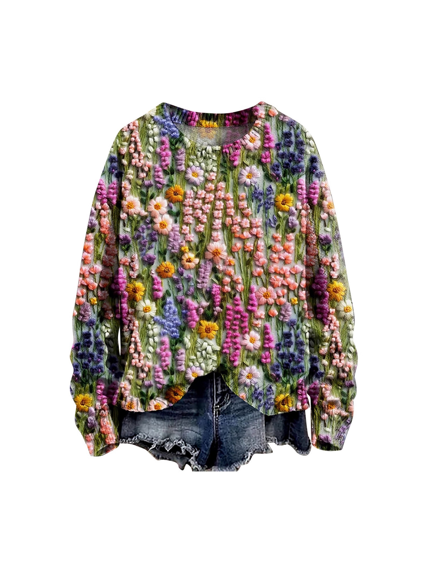 Sst-Yk01-Mink Round Neck Pullover Sweater 3D Printing