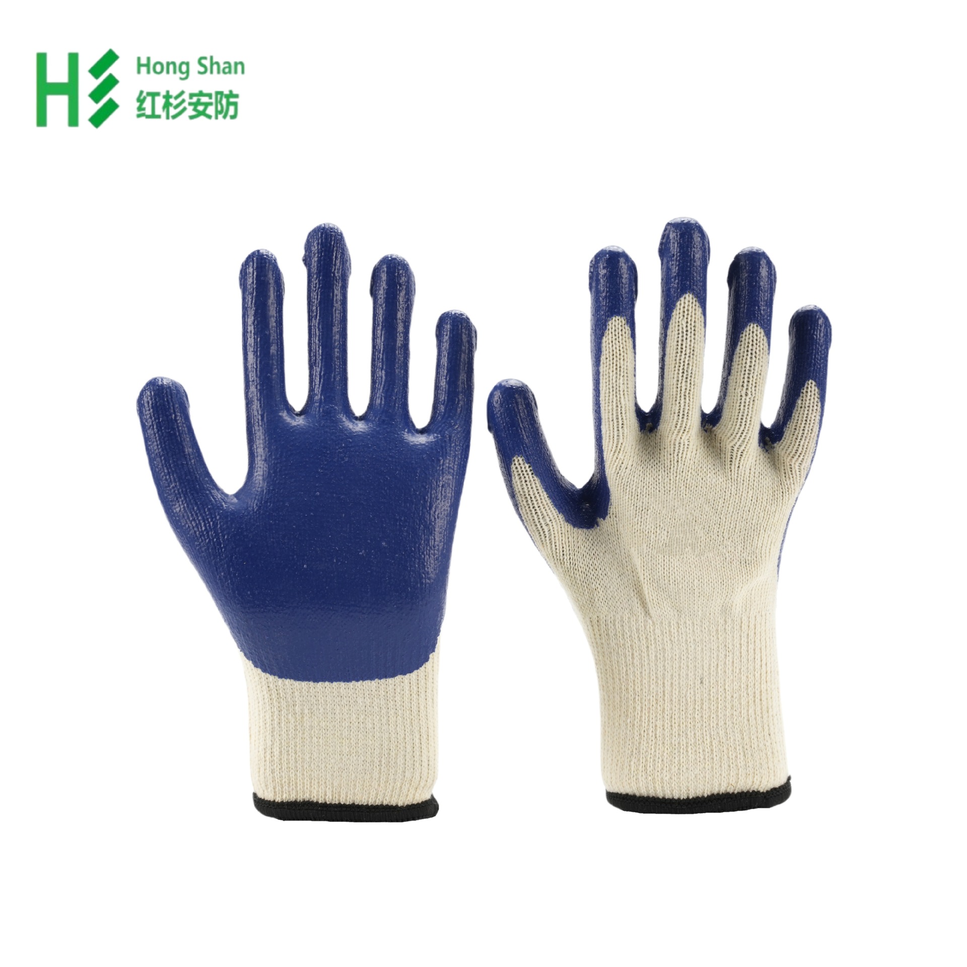 10 agujas de hilo de algodón látex guantes de protección laboral de doble capa de goma espesada antideslizante resistente al desgaste duradero y cómodo transfronterizo al por mayor