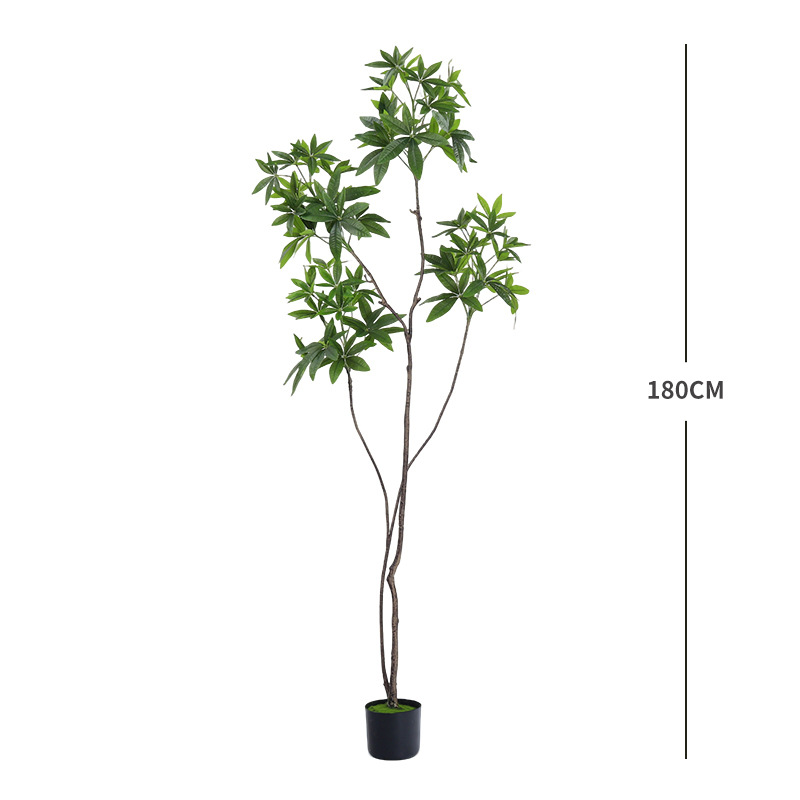 Árbol de fortuna de imitación nórdica planta biónica interior decoración de suelo árbol falso maceta decoración suave paisaje falso plantación verde