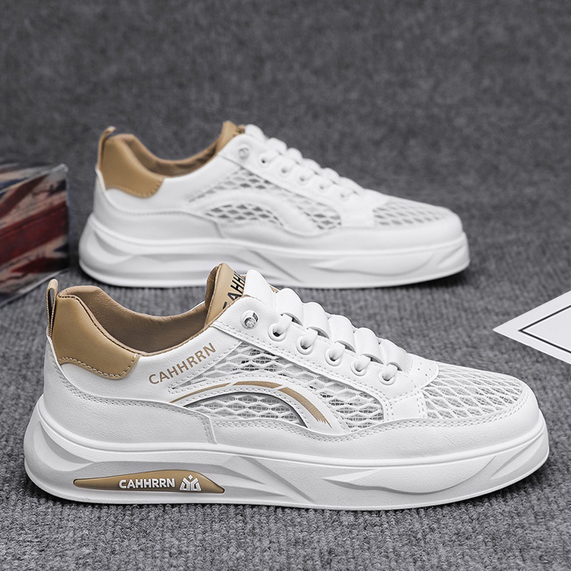 Los zapatos de hombre se pueden usar en todas las estaciones, escote bajo, transpirable, casual, plano a juego, moda para hombres, zapatillas de deporte diarias cómodas y versátiles