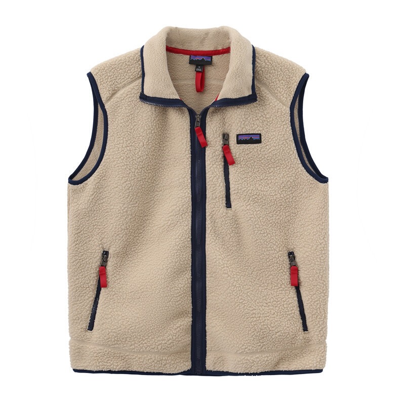 Patagonia autumn and winter men's and women's fleece vests, thickened solid color matching jackets, American-style vests, trendy brand Patagonia