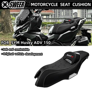 Sanyang Husky Adv150 üçün dəyişdirilmiş oturacaq yastığı, bel dəstəkli, suya davamlı, sürüşməyən oturacaq
