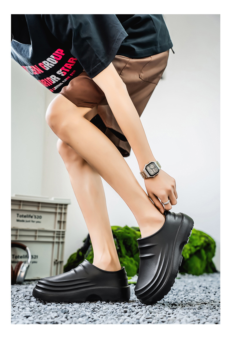 Chef Shoes For Men Waterproof Non-slip Casual Kitchen Work Footwear_voghion.com