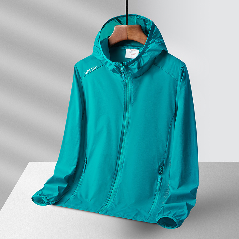 Nueva ropa de protección solar de hielo para hombres UPF + ligera y transpirable pareja al aire libre ropa de protección solar puede imprimir LOGO